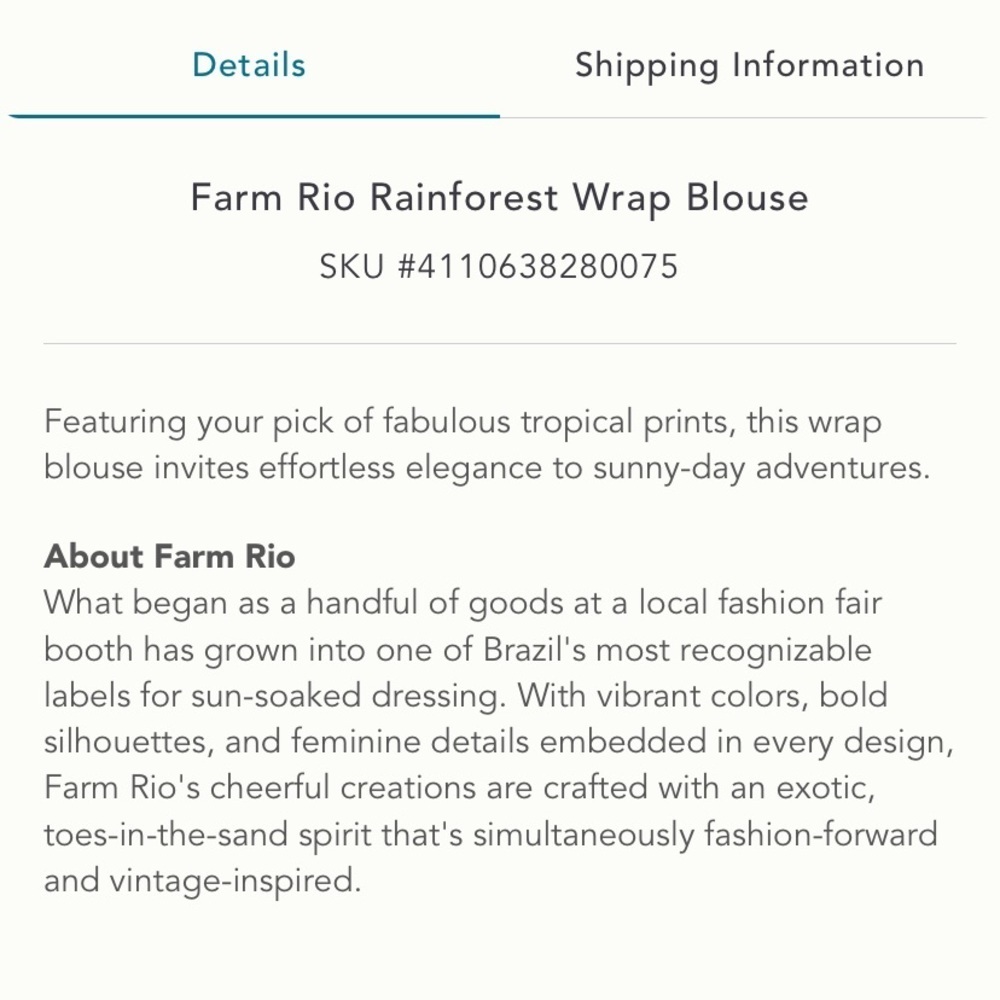 🎉RARE🎉Anthropologie NWT Farm Rio Rainforest Wrap Blouse Toucans Tropical Birds S - Picture 6 of 16